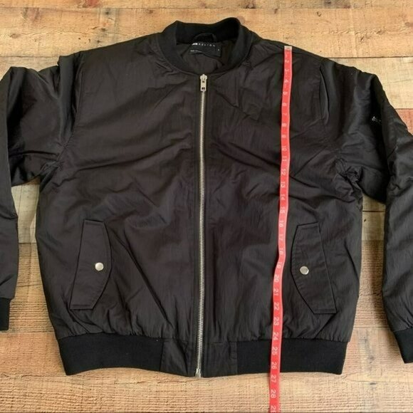 ASOS mens heavyweight padded bomber jacket in black with MA1 pocket - XL NWOTs - Picture 4 of 11